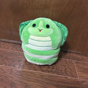 Squishmallows Green and Yellow Plush Snake